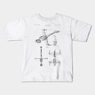 B-Wing Fighter (black) Kids T-Shirt